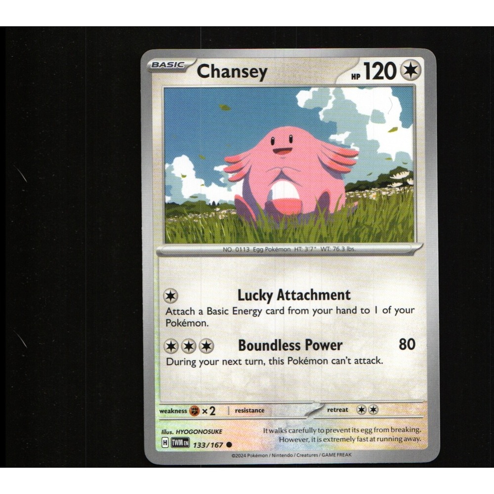 Chansey: 2024 Pokemon Twilight Masquerade Chansey #133/167 Common NM TWM EN
